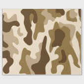 Beige Tarnmuster Geschenkpapier (Flach)