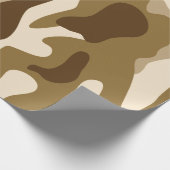 Beige Tarnmuster Geschenkpapier (Ecke)