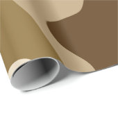 Beige Tarnmuster Geschenkpapier (Rolleneckpunkt)