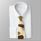 Beige Tarnmuster Krawatte (Gebunden)