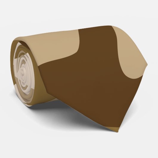 Beige Tarnmuster Krawatte (Gerollt)