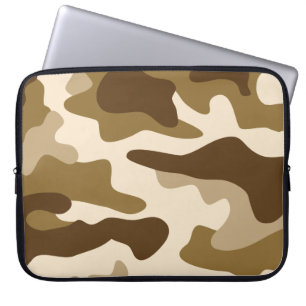 Beige Tarnmuster Laptopschutzhülle