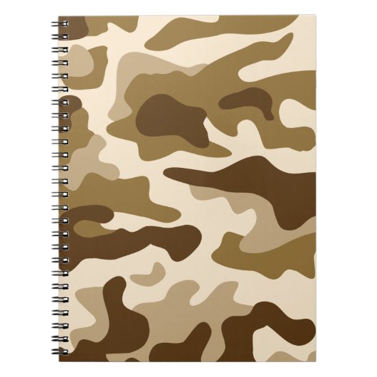 Beige Tarnmuster Notizblock (Vorderseite)