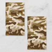 Beige Tarnmuster Visitenkarte (Vorne/Hinten)