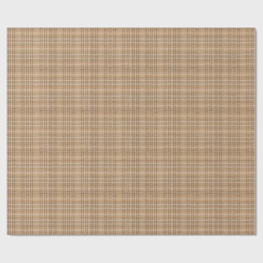 Beige Tartan: Klassischer Karierter Weave. Geschenkpapier (Flach)