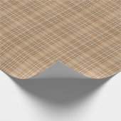 Beige Tartan: Klassischer Karierter Weave. Geschenkpapier (Ecke)