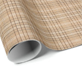 Beige Tartan: Klassischer Karierter Weave. Geschenkpapier (Rolleneckpunkt)