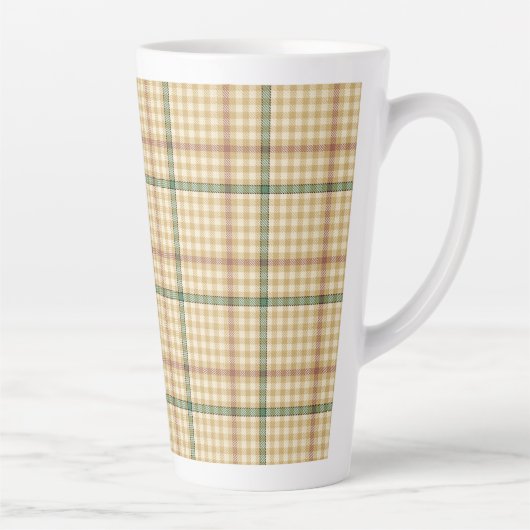 Beige Tartan Milchtasse (Rechts)