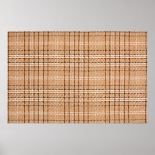 beige Tartan-Unterlage mit karierter Weste Poster