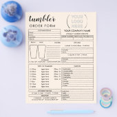 Beige Tasse Cup Flyer (Einzeln)