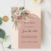 Beige Taupe Rose Pampas Arche Hochzeit Save The Date