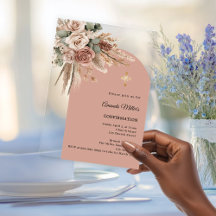 Beige-Taupe-Rosen-Pampas-Bogen klare Bestätigung
