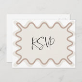 Beige Taupe Wavy Border UAWG Postcard Postkarte (Vorne/Hinten)