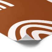 Beige/Terracotta Boho Rainbows Kinderzimmer Dekora Poster (Ecke)