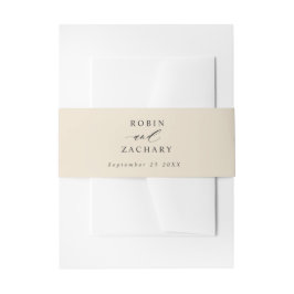 Beige, Terracotta, moderne, einfache Hochzeit Einladungsbanderole