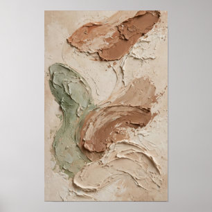 Beige Terrakotta-Sage-Moderne abstrakte Kunst druc Poster