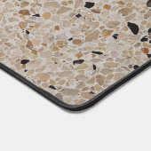 Beige Terrazzo Alla Venezia Texture Abstrakt Schreibtischunterlage (Ecke)
