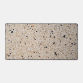 Beige Terrazzo Alla Venezia Texture Abstrakt Schreibtischunterlage (Vorderseite)