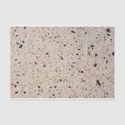 Beige Terrazzo Alla Venezia Texture DIY Loft Dekor Seidenpapier (Vorderseite)