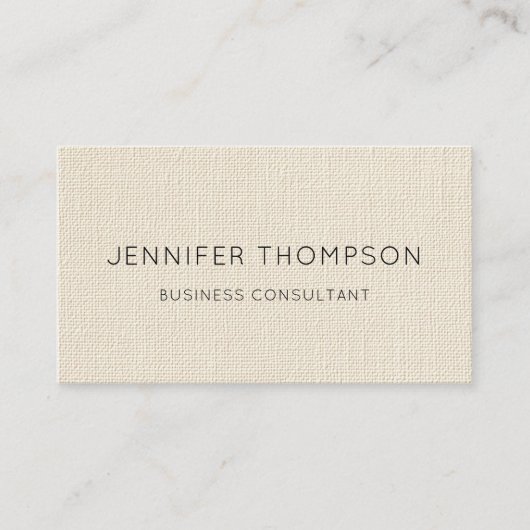 Beige Textured Visitenkarte (Vorderseite)