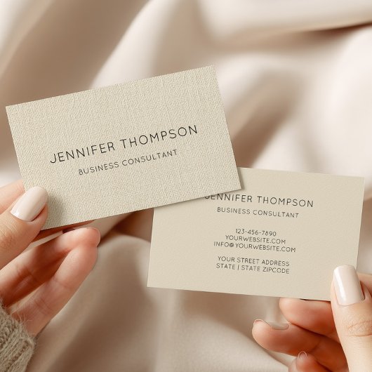 Beige Texturiert  Visitenkarte