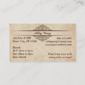 beige Texturierte Papierschere Haarstickerschere Visitenkarte (Rückseite)