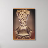 Beige Throne Leinwanddruck (Vorderseite)