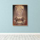 Beige Throne Leinwanddruck (Insitu (Holzboden))