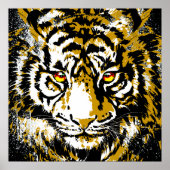 Beige Tiger Head - Tiger Poster Square (Vorne)