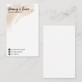 Beige Tinte Ohrring-Display-Karten Visitenkarte (Vorne/Hinten)