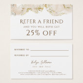 beige Tinte Referenzkarte (Vorne & Hinten)