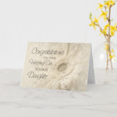 Beige Tochter-Hochzeits-Glückwunsch-Karte Karte (Gelbe Blume)