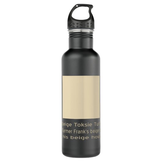 Beige Toksie Turbie über Biege Edelstahlflasche (Vorderseite)