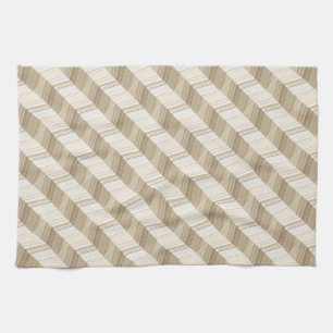 beige Töne gestuft und gestreift harte geometrisch Geschirrtuch