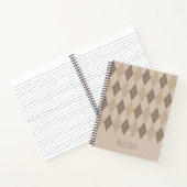 Beige Tones-Raute-Muster-Notebook Notizblock (Innenseite)
