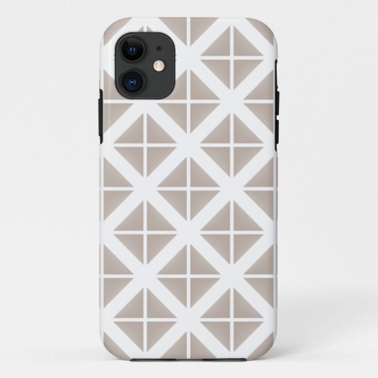 Beige Trendy Triangle Pattern Case-Mate iPhone Hülle (Rückseite)