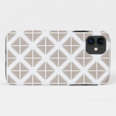 Beige Trendy Triangle Pattern Case-Mate iPhone Hülle (Rückseite (Horizontal))