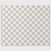 Beige Trendy Triangle Pattern Geschenkpapier (Flach)