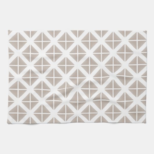 Beige Trendy Triangle Pattern Geschirrtuch (Horizontal)