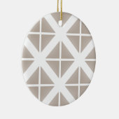 Beige Trendy Triangle Pattern Keramikornament (Rechts)
