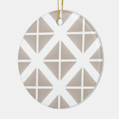 Beige Trendy Triangle Pattern Keramikornament (Links)