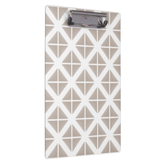 Beige Trendy Triangle Pattern Klemmbrett (Rechts)
