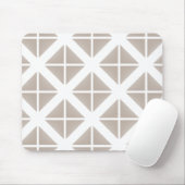 Beige Trendy Triangle Pattern Mousepad (Mit Mouse)