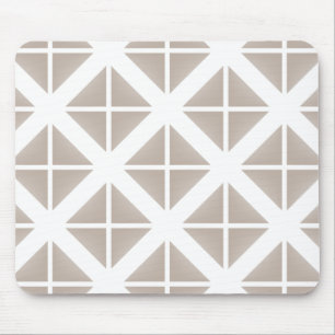 Beige Trendy Triangle Pattern Mousepad