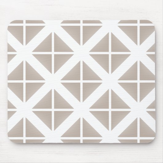 Beige Trendy Triangle Pattern Mousepad (Vorne)