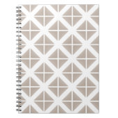 Beige Trendy Triangle Pattern Notizblock (Vorderseite)