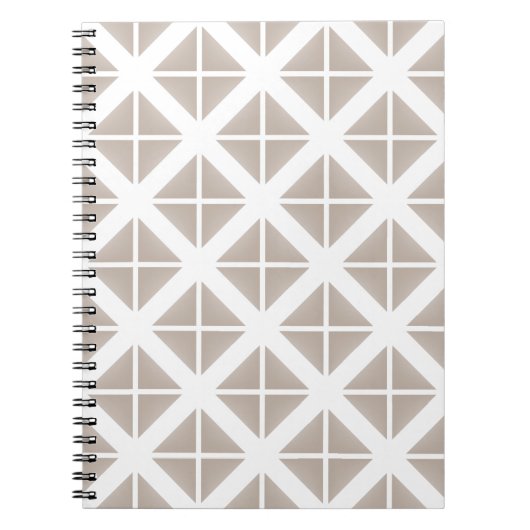 Beige Trendy Triangle Pattern Notizblock (Vorderseite)