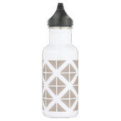 Beige Trendy Triangle Pattern Trinkflasche (Rechts)