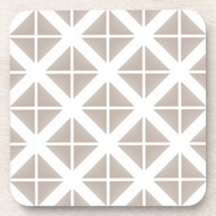 Beige Trendy Triangle Pattern Untersetzer
