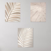 Beige Tropisches Leaf Set - Japandi Art (Vorderseite)